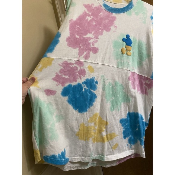 Disney Parks Spirit Jersey Mickey Mouse Tie Dye Size XL White Multicolored - Picture 8 of 16